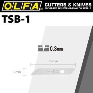 OLFA Spare Blades For Ts1 6mm (5pk)